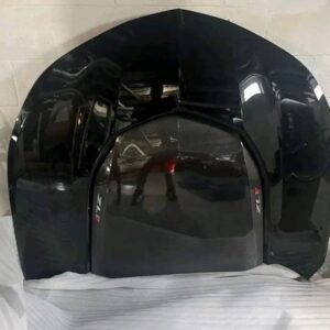 6th gen ZI1 hood with exposed carbon center in black