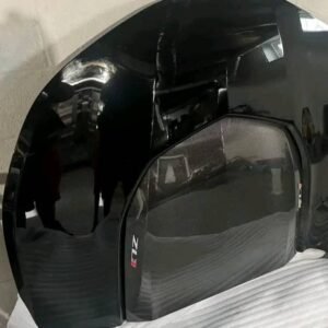 6th gen ZI1 hood with exposed carbon center in black