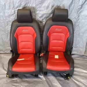 2016-2024 CHEVROLET CAMARO Ss LTI 6.2L OEM RED N BLACK LEATHER FRONT SEATS #1661