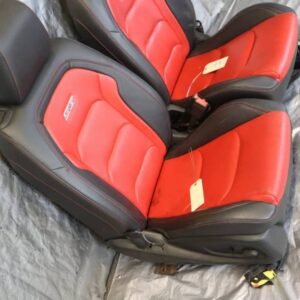 2016-2024 CHEVROLET CAMARO Ss LTI 6.2L OEM RED N BLACK LEATHER FRONT SEATS #1661