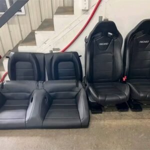 2015-2017 Mustang GT Black Leather Recaro Seats Front Rear