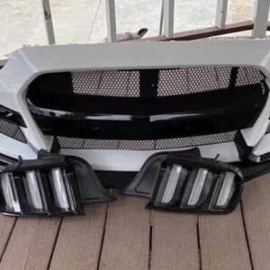 Mustang Gt500 front bumper and smoked euro tail lights available for 2018-22 mustang.