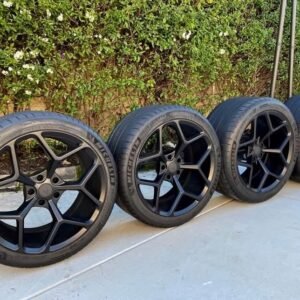 Z28 MRR 20 Inch Camaro Black Concaved Wheels With Michelin Pilot Sport Tires 5×120 – 5×4.75 Bolt