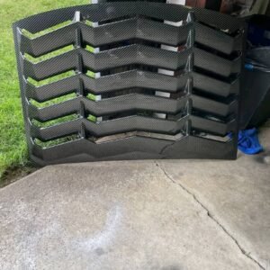 For sale Camaro 5th gen. Rear glass louvers.   Looks like carbon fiber