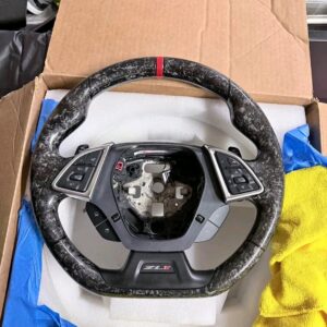 Carbon Fiber steering wheel  a custom ZL1 forged carbon steering wheel.